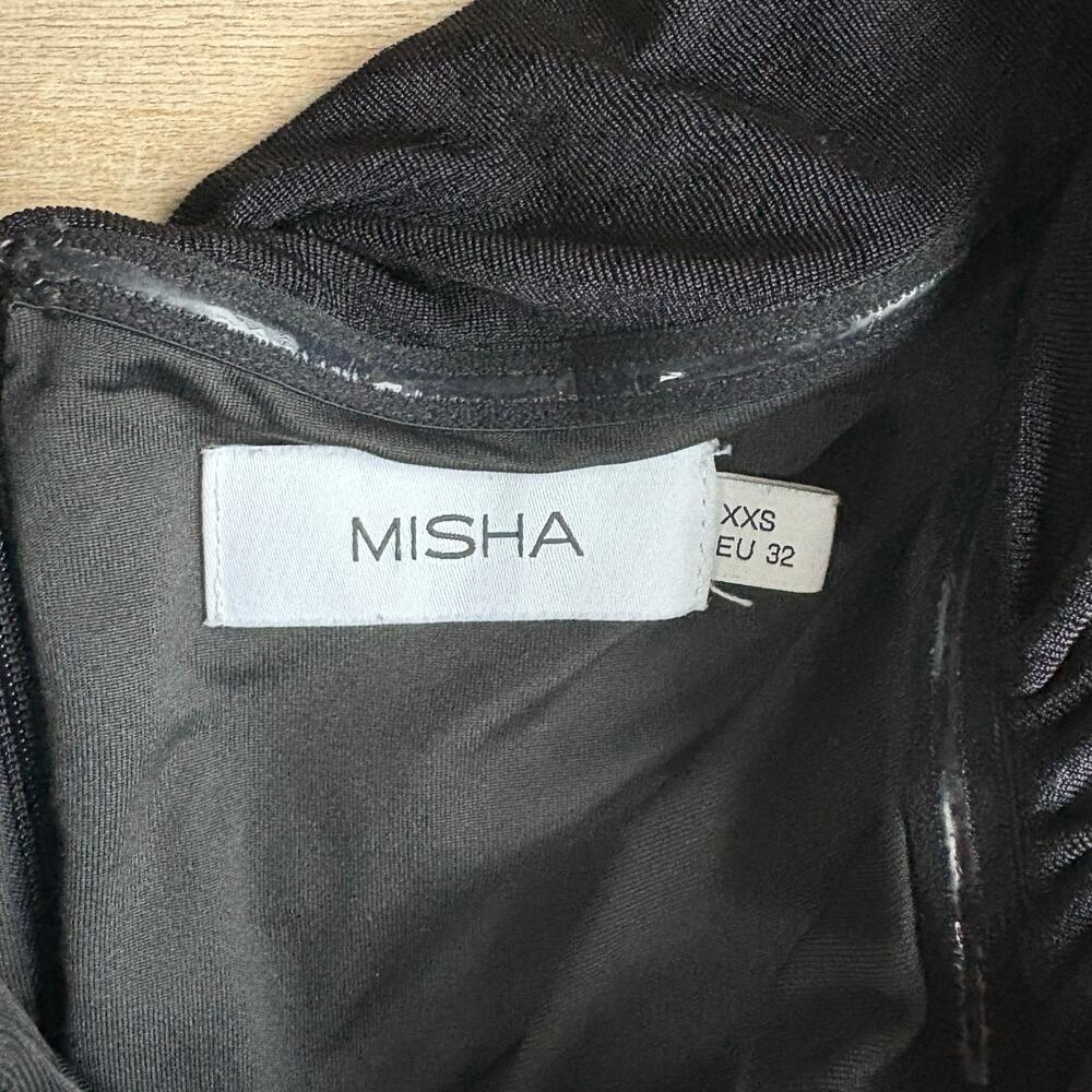 MISHA Maylee Off Shoulder Dress Black Size XXS - Picture 4 of 7